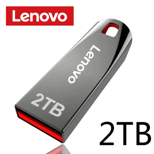 Lenovo 2TB USB Flash Drive Mini Metal Real Capacity Memory Stick PC/Mac Compatibility Persistent Data Storage